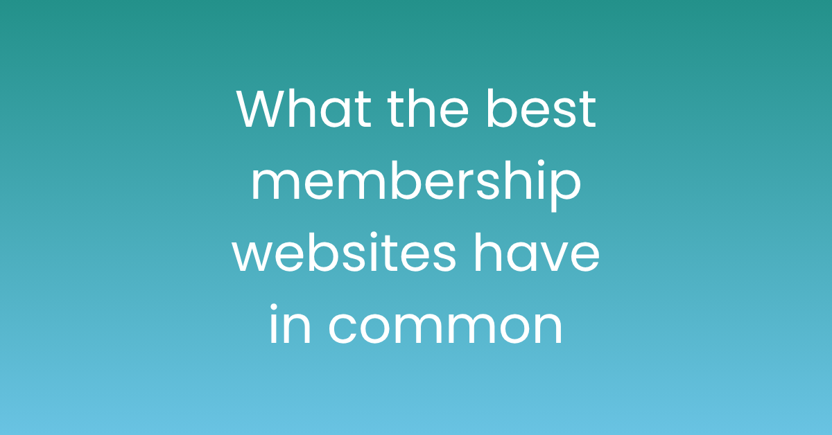 Membership websites